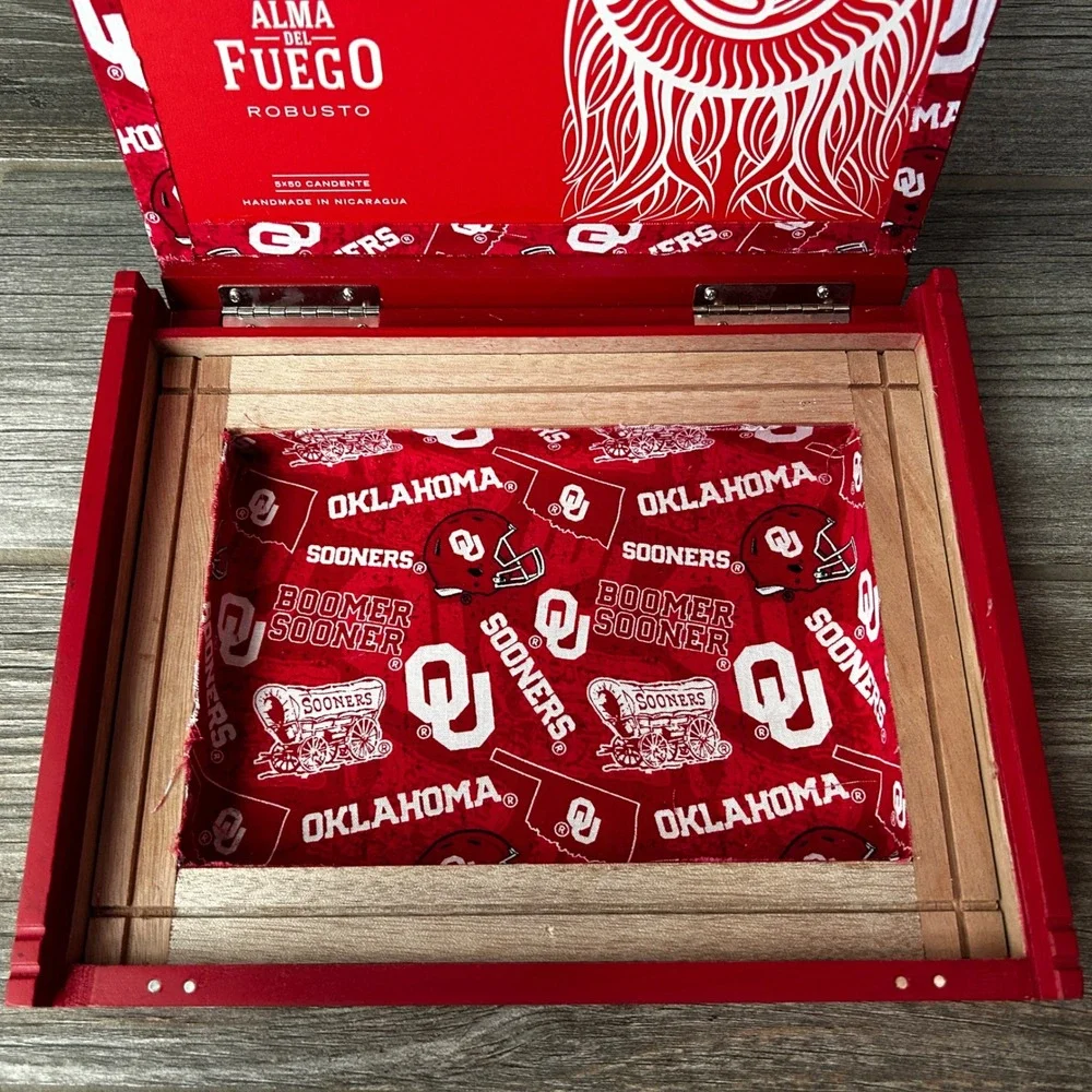 Custom‎ OU Cigar Box Plasencia Handmade Cigar Box Nicaragua